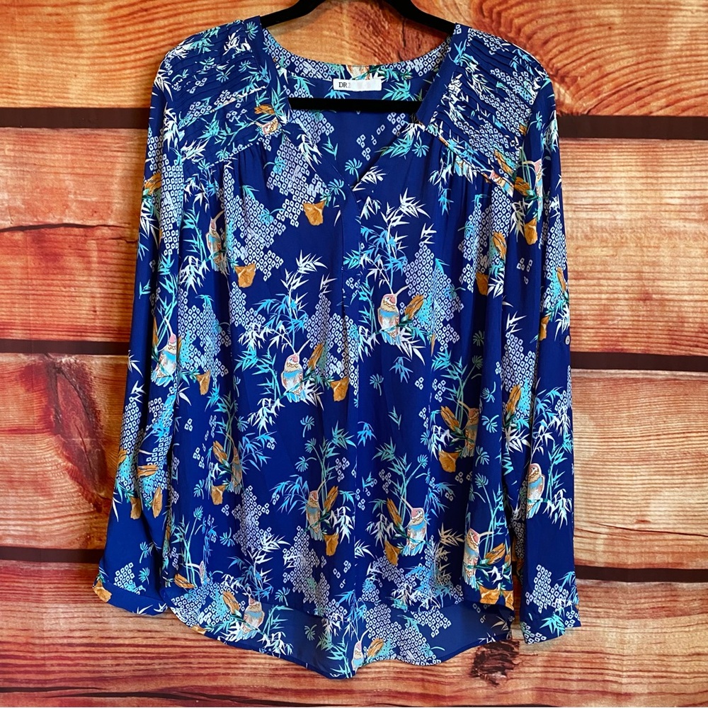 DR2 Blue Floral Blouse